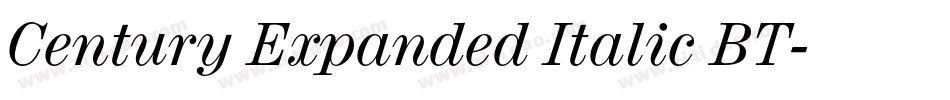 Century Expanded Italic BT字体转换